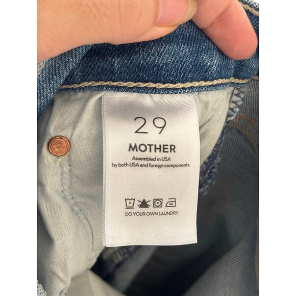 Mother Jeans Stretchy Denim The Mid Rise Rambler Zip Ankle Out Of The Blue Sz 29 - Picture 8 of 10